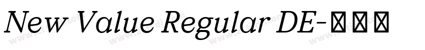 New Value Regular DE字体转换 New Value Regular DE字体转换